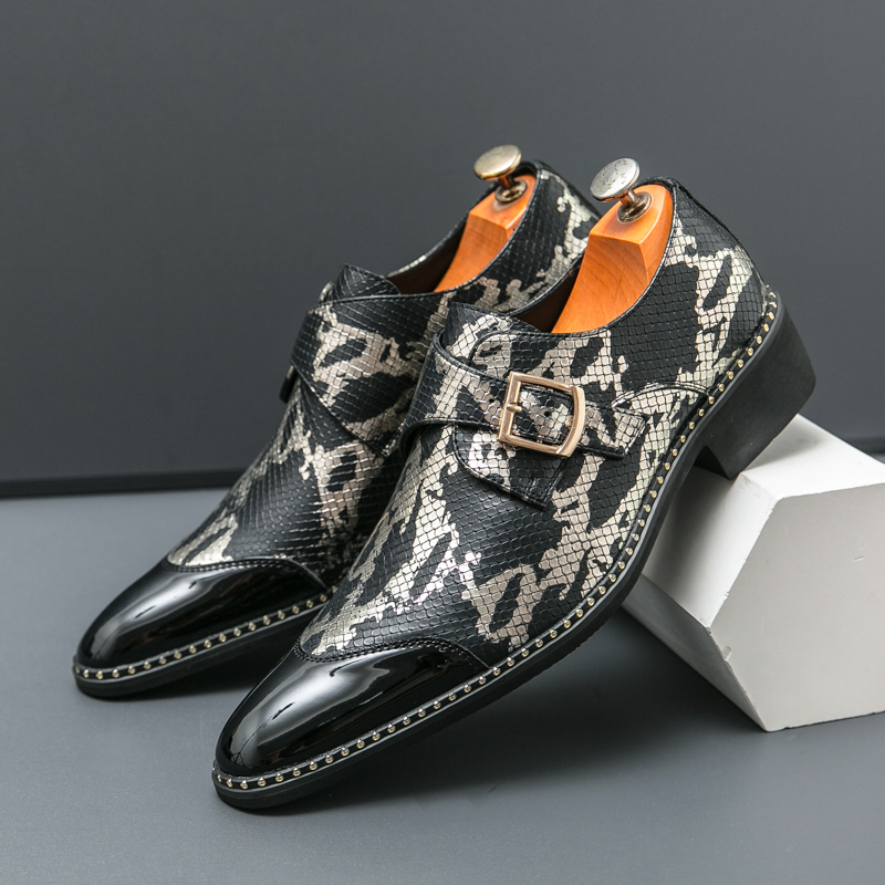 Men'S Formal Party Wear Shoes - รองเท้าเรโทรคลาสสิค Le Fu สำหรับผู้ชาย หนัง PU