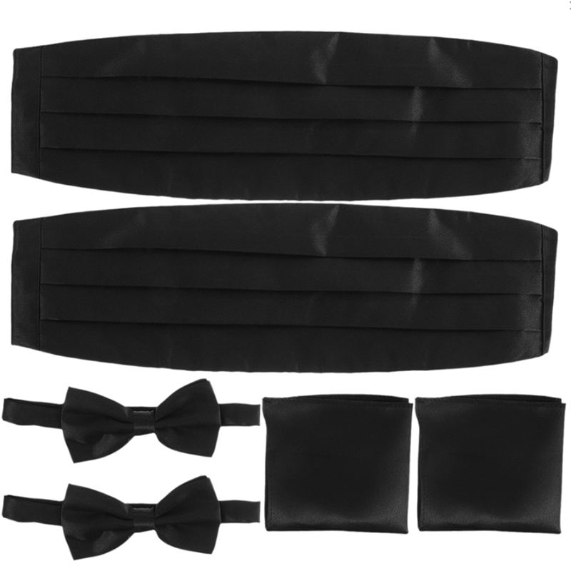 Men'S Formal Wear Bow Ties - ชุดเนคไทโบว์ผูกสำเร็จรูป 6 ชิ้น สำหรับผู้ชาย พร้อมกระเป๋า ชุดอุปกรณ์เสริมสำหรับงานพิธีการ