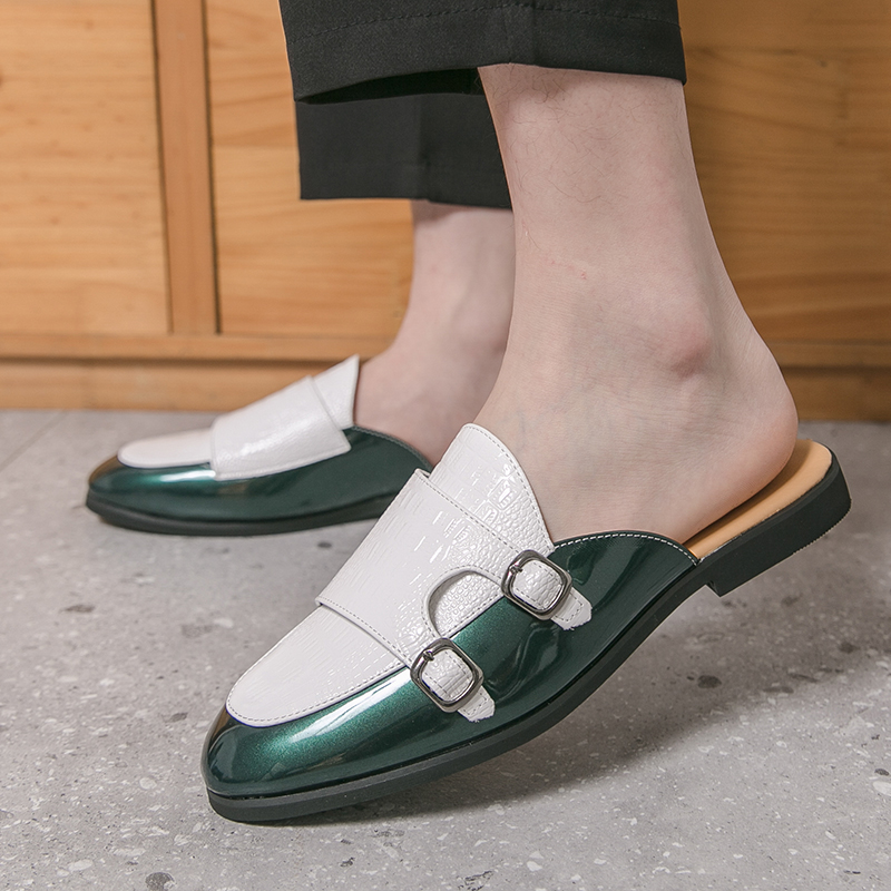 Men Formal Wear Shoes - รองเท้าแบบสวมครึ่งเท้าสำหรับผู้ชาย รองเท้าโลฟเฟอร์สุดหรู แฟชั่น รองเท้าลำลอง รองเท้าผู้ชาย รองเท้าลำลองแบบสวม
