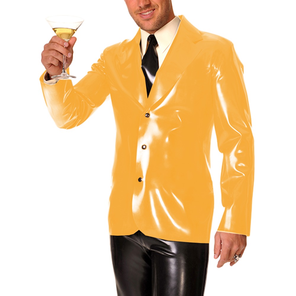 เสื้อโค้ทปกปกหนังไวนิล PVC แขน - Men Formal Wear Look บทวิจารณ์และราคา