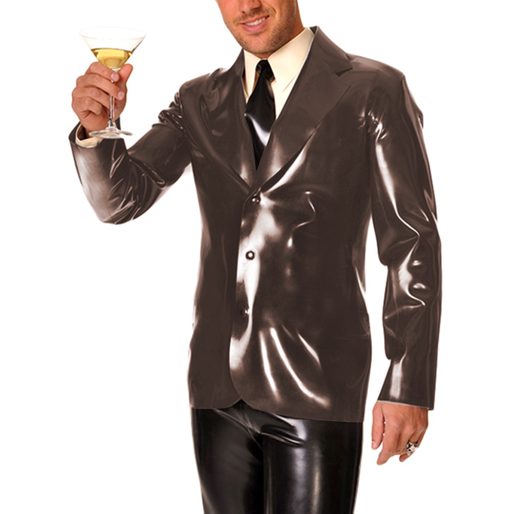 เสื้อโค้ทปกปกหนังไวนิล PVC แขน - Men Formal Wear Look บทวิจารณ์และราคา