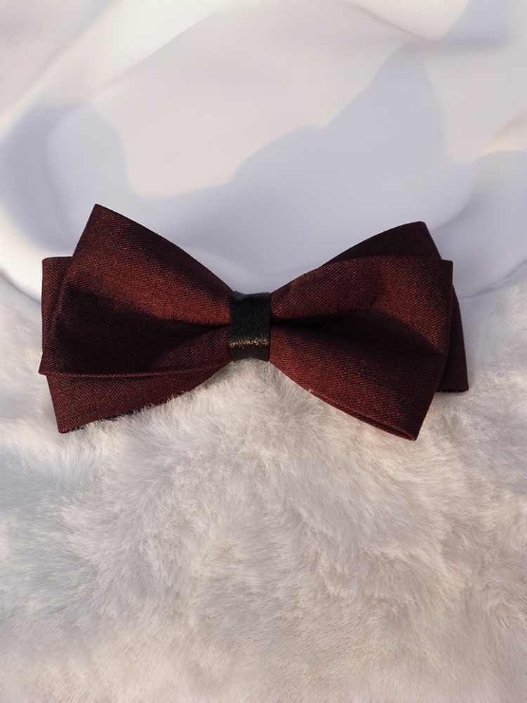โบว์ไทสีเบอร์กันดีแบบสองชั้น ผ - Men'S Formal Wear Bow Ties บทวิจารณ์และราคา