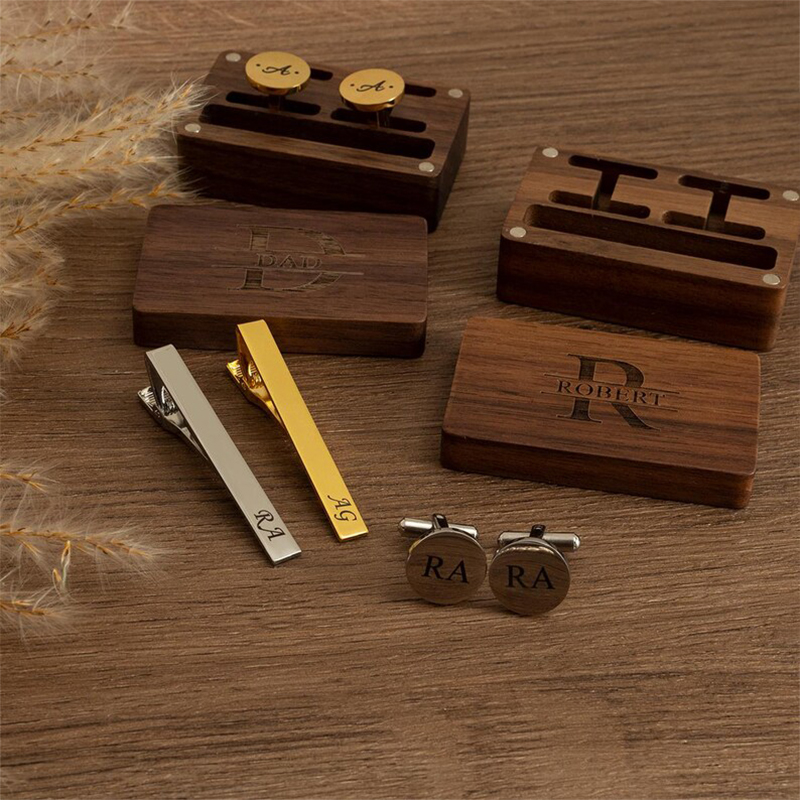 ส่วนบุคคลเจ้าบ่าว Cufflinks Ti - Tie Bar Clip บทวิจารณ์และราคา