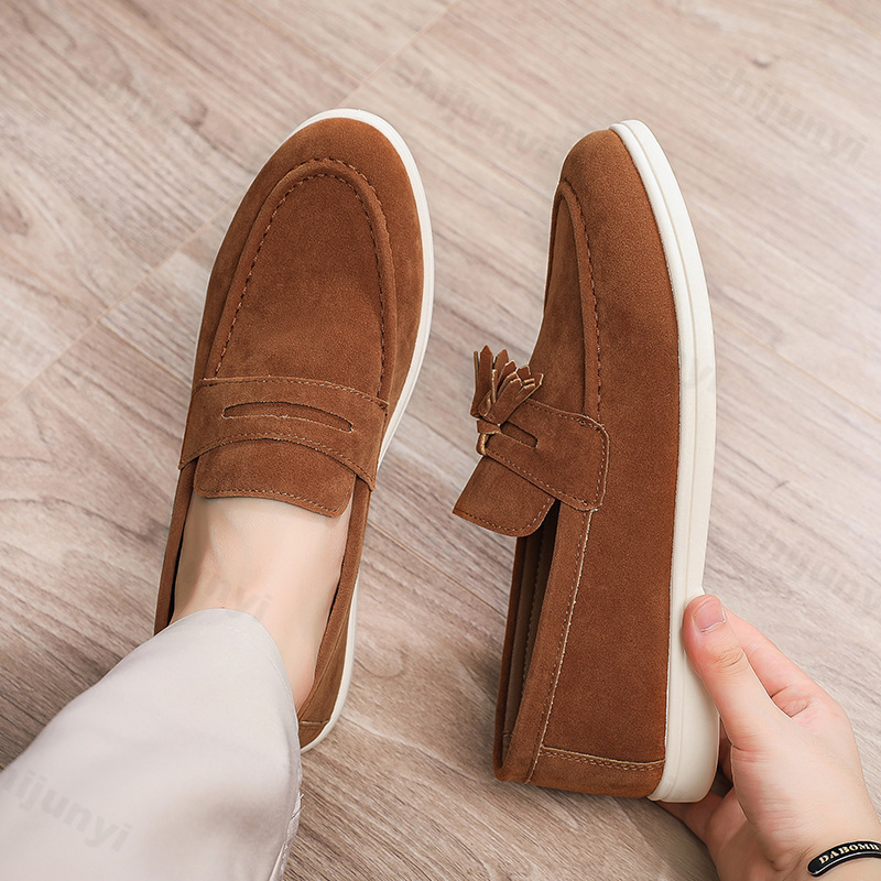 รองเท้าโลฟเฟอร์ผู้ชายแบบสวม หน - Men Formal Wear Shoes บทวิจารณ์และราคา