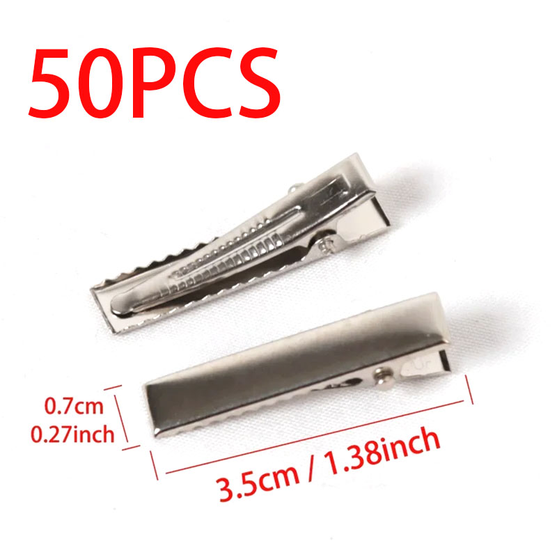 กิ๊บติดผมโลหะ 50 ชิ้น กิ๊บปากเ - Tie Bar Clip บทวิจารณ์และราคา