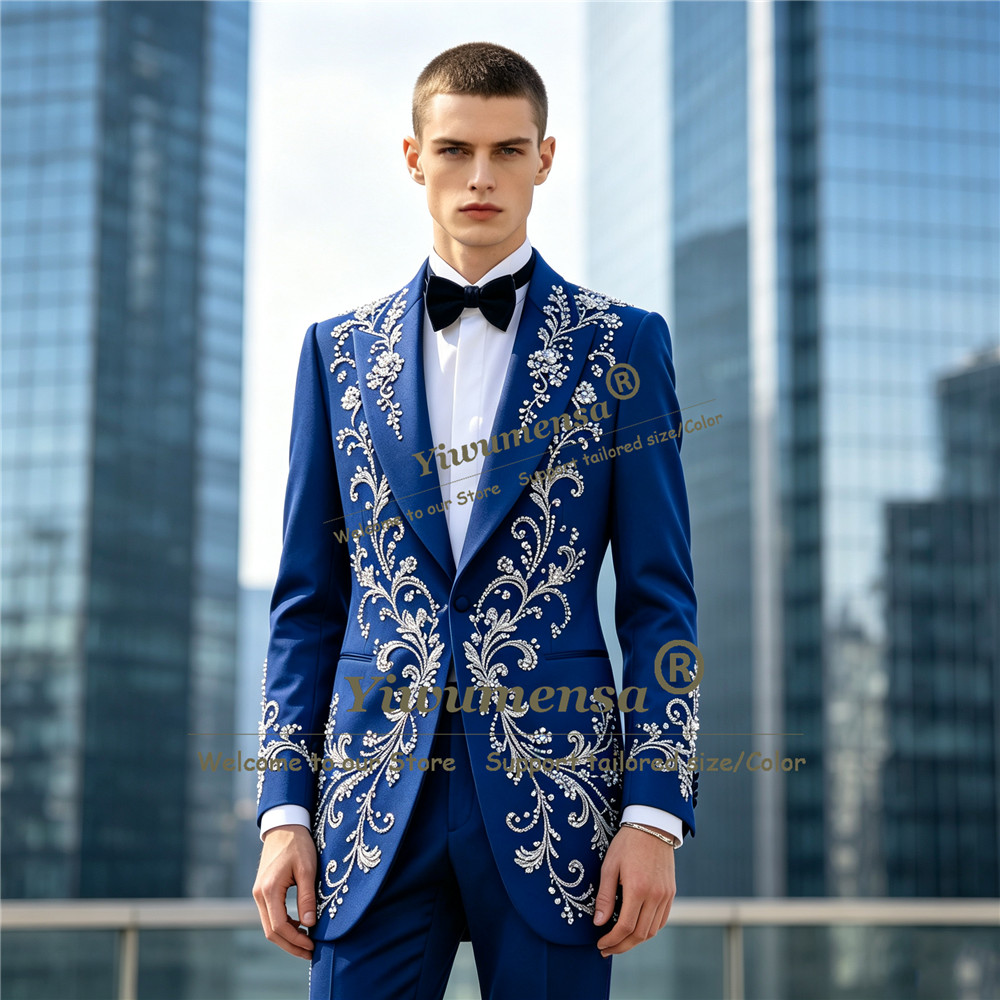 ชุดสูทผู้ชายประดับคริสตัลหรูหร - Men'S Formal Dinner Wear บทวิจารณ์และราคา