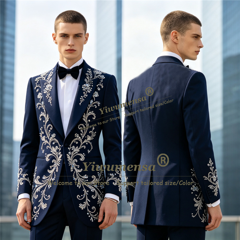 ชุดสูทผู้ชายประดับคริสตัลหรูหร - Men'S Formal Dinner Wear บทวิจารณ์และราคา