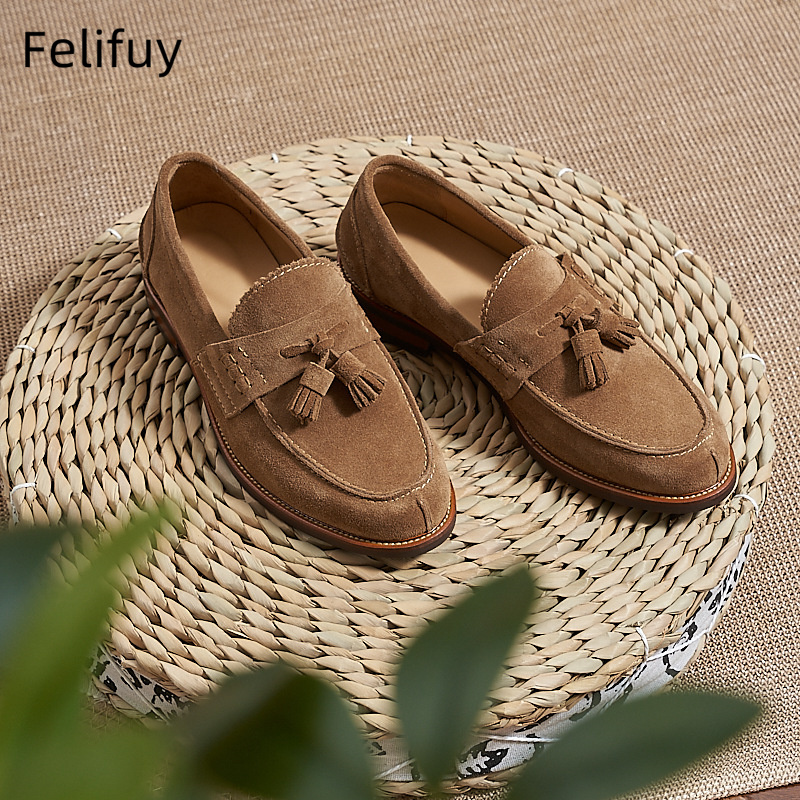 รองเท้าโลฟเฟอร์หนังวัวสีน้ำตาล - Men Formal Wear Shoes บทวิจารณ์และราคา