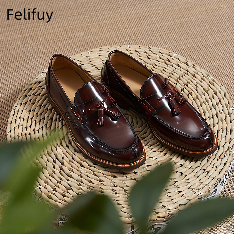 รองเท้าโลฟเฟอร์หนังวัวสีน้ำตาล - Men Formal Wear Shoes บทวิจารณ์และราคา