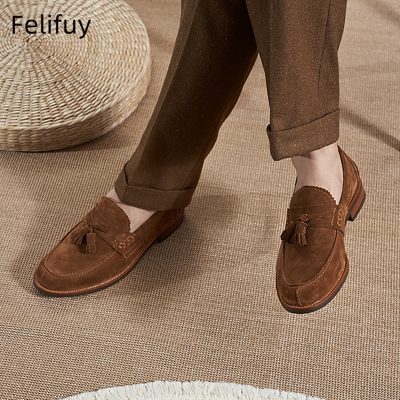 รองเท้าโลฟเฟอร์หนังวัวสีน้ำตาล - Men Formal Wear Shoes บทวิจารณ์และราคา