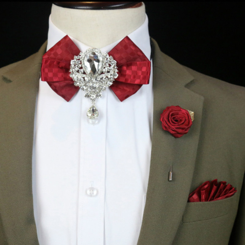 เข็มกลัดเนคไทโบว์ประดับพลอยเที - Men'S Formal Wear Bow Ties บทวิจารณ์และราคา