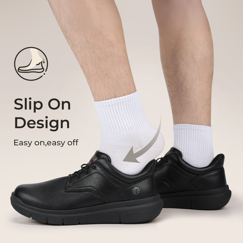 รองเท้าหนังแบบสวมสำหรับผู้ชาย  - Men Formal Wear Shoes บทวิจารณ์และราคา