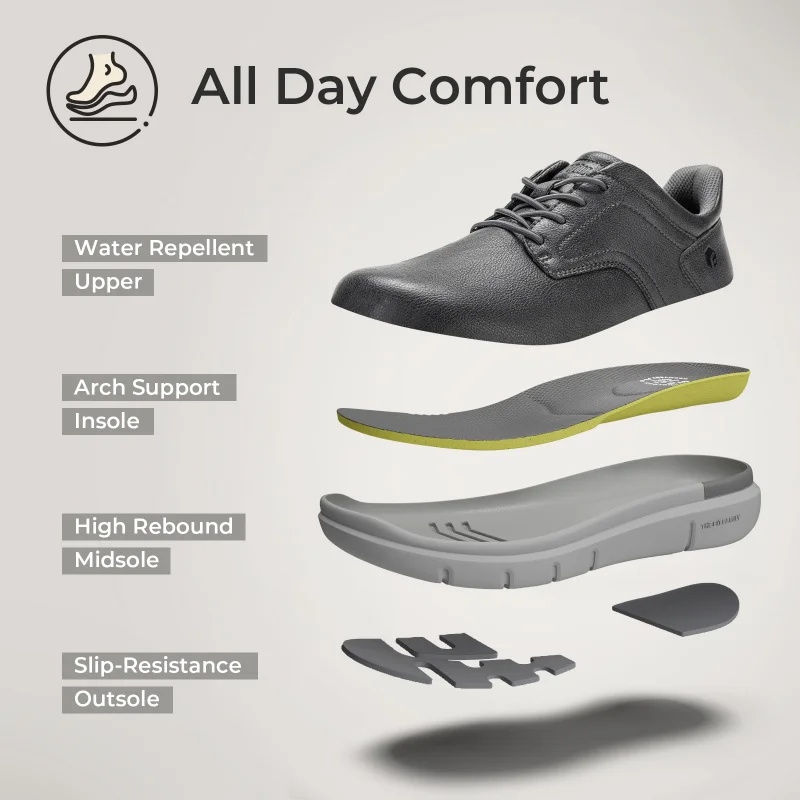 รองเท้าหนังผู้ชายแบบสวม FitVil - Men Formal Wear Shoes บทวิจารณ์และราคา
