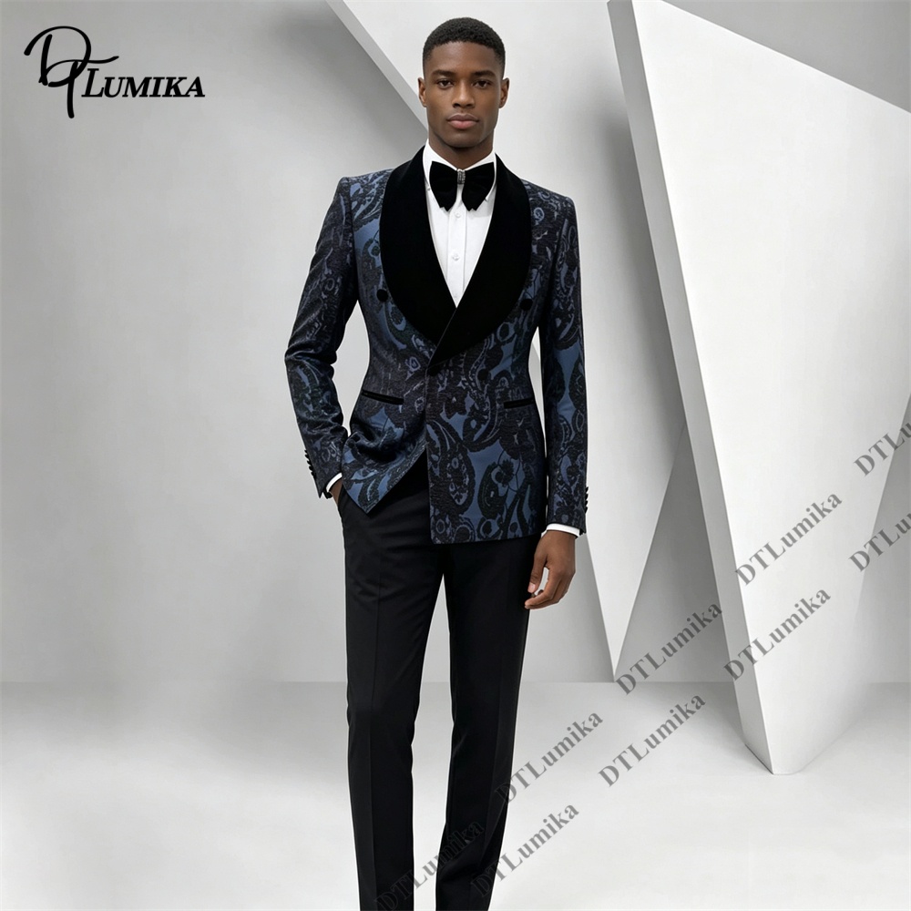 ชุดทักซิโด้ลายเพสลีย์สองชิ้น ผ - Men'S Formal Wear For Office บทวิจารณ์และราคา