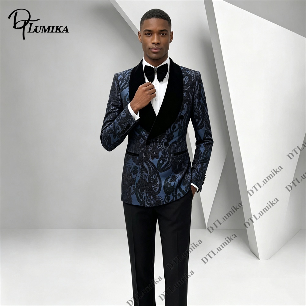 ชุดทักซิโด้ลายเพสลีย์สองชิ้น ผ - Men'S Formal Wear For Office บทวิจารณ์และราคา